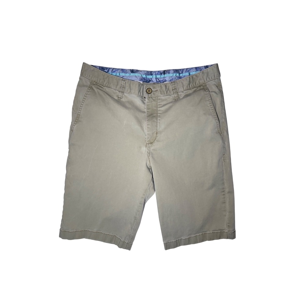 Tommy Bahama Chino Shorts Men Size 33 Khaki Boracay Cotton Blend Stretch